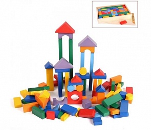 Деревянный конструктор, 85 деталей, в деревянном ящике (Paremo, PE117-5)